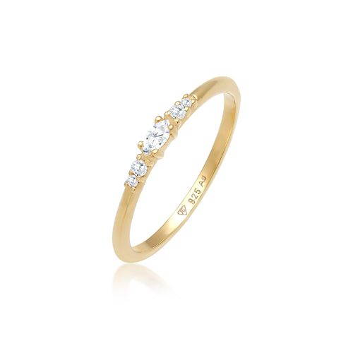 4050878624408 - Verlobungsring ELLI Zirkonia Marquise Elegant Verlobung 925 Silber Fingerringe Gr 52 mm Silber 925 (Sterlingsilber) goldfarben (gold weiß) Damen