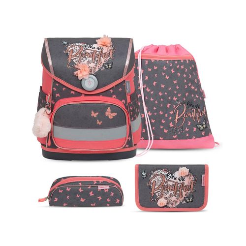 8605036866419 - Rucksack Compact ergonomisches Schulranzen-Set 4-teilig Bloomy Blossom