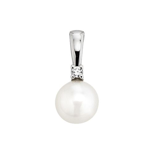 4006046419758 - Ketten-Anhänger Gold 585 mit 1x Brillant 0025ct und weißer Perle 7mm Schmuckanhänger Gr ONE-SIZE 0025 ct SI = kleine Einschlüsse Gold 04 g weiß Damen 4006046419758 - Ketten-Anhänger Gold 585 mit 1x Brillant 0025ct und weißer Perle 7mm Schmuckanhänger Gr ONE-SIZE 0025 ct SI = kleine Einschlüsse Gold 04 g weiß Damen