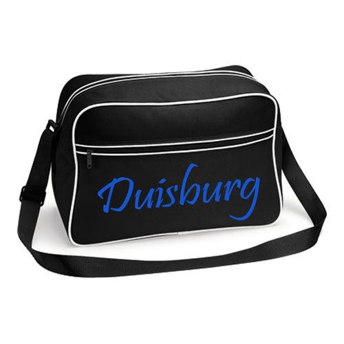 4068859527785 - multifanshop Retrotasche - Duisburg - Schriftzug - Druck blau - Tasche 4068859527785 - multifanshop Retrotasche - Duisburg - Schriftzug - Druck blau - Tasche