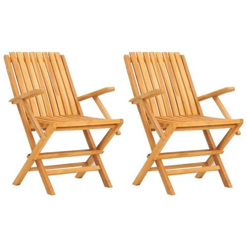 8720845741921 - Bonnevie - Gartenstühle 2 Stk Gartensessel Klappbar 61x67x90 cm Massivholz Teak vidaXL