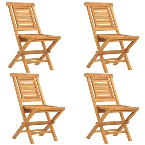 8720845743741 - Bonnevie - Gartenstühle 4 Stk Gartensessel Klappbar 47x63x90 cm Massivholz Teak vidaXL