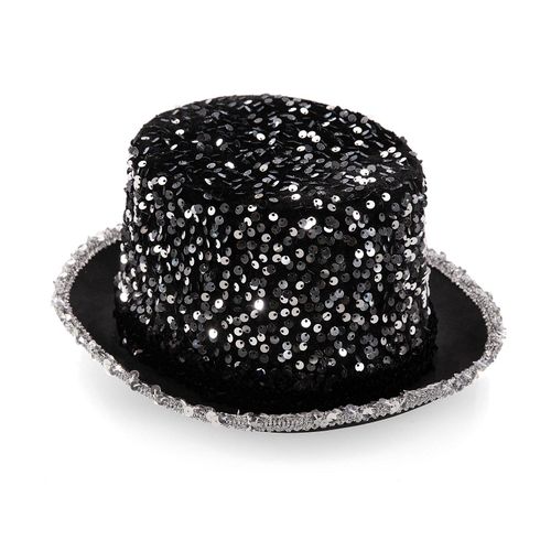 4015101375267 - Zylinder Pailletten silber schwarz
