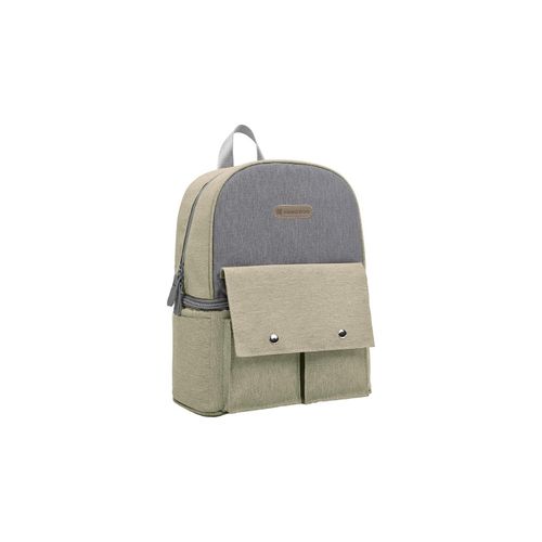 3801108020740 - Kikkaboo Wickeltasche Nia Rucksack Reißverschlussöffnung verschiedene Fächer beige