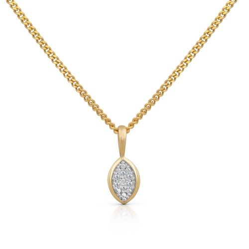 4006046347983 - Kette mit Anhänger 585 Gold Brillant 0030ct Halsketten Gr 42 45cm 003 ct Gold Länge 45 cm Breite 60 mm gelb (gelb weiß) Damen Ketten mit Anhänger