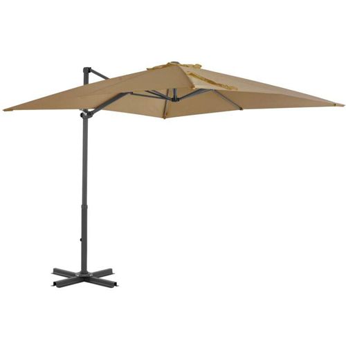 8718475701002 - Bonnevie - AmpelschirmSonnenschirm mit Aluminium-Mast Taupe 250 x 250 cm vidaXL