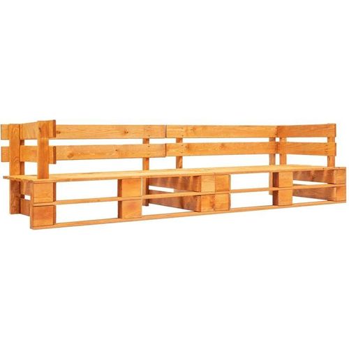 8719883709543 - Bonnevie - Garten-Palettensofa 2-Sitzer Honigbraun Holz vidaXL961655