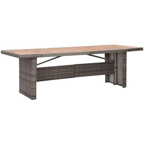 8720286086384 - Bonnevie - GartentischTerrassentisch 240x90x74 cm Poly Rattan und Massivholz Akazie vidaXL 8720286086384 - Bonnevie - GartentischTerrassentisch 240x90x74 cm Poly Rattan und Massivholz Akazie vidaXL
