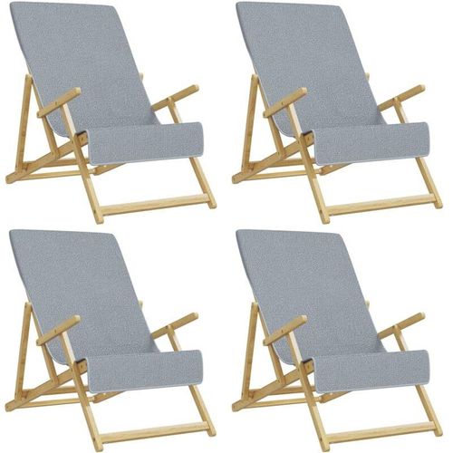 8720845407872 - Bonnevie - Strandtücher 4 Stk Grau 60x135 cm Stoff 400 gsm vidaXL211451