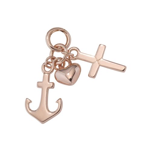 4061861055536 - Ketten-Anhänger JOBO Anhänger Glaube Liebe Hoffnung Schmuckanhänger Gr Silber 925 (Sterlingsilber) rosegold (roségoldfarben) Damen 925 Silber roségold vergoldet