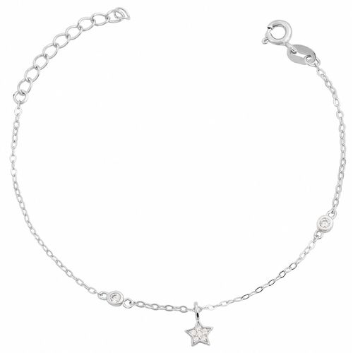 4065633561621 - Armband ADELIA´S Damen Stern aus 925 Silber mit Zirkonia 20 cm Armbänder Gr 20 Silber 925 (Sterlingsilber) silberfarben (silber) Damen