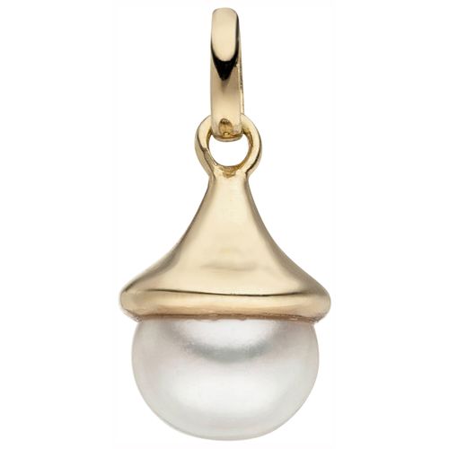 4061861159425 - Perlen-Anhänger JOBO Anhänger mit Perle Schmuckanhänger Gr Silber 925 (Sterlingsilber)-Perlen goldfarben Damen 925 Silber vergoldet mit Süßwasser-Zuchtperle 4061861159425 - Perlen-Anhänger JOBO Anhänger mit Perle Schmuckanhänger Gr Silber 925 (Sterlingsilber)-Perlen goldfarben Damen 925 Silber vergoldet mit Süßwasser-Zuchtperle