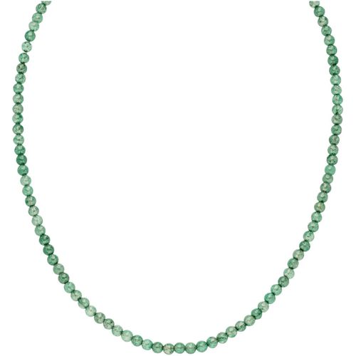 4262417891015 - Perlenkette Schmuck Geschenk Edelstein 23381 Halsketten Gr Edelstahl Länge 40 cm grün (edelstahlfarben grün) Damen mit Amethyst oder Aventurin