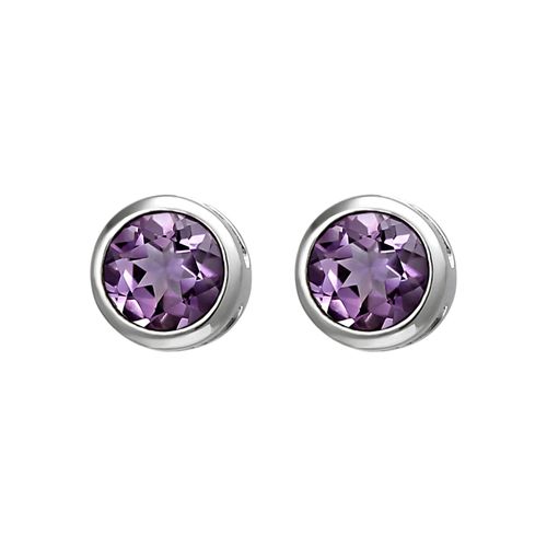 4061861148160 - Paar Ohrstecker JOBO Ohrringe Gr Silber 925 (Sterlingsilber) silberfarben (silber 925 lila) Damen 925 Silber mit Amethyst