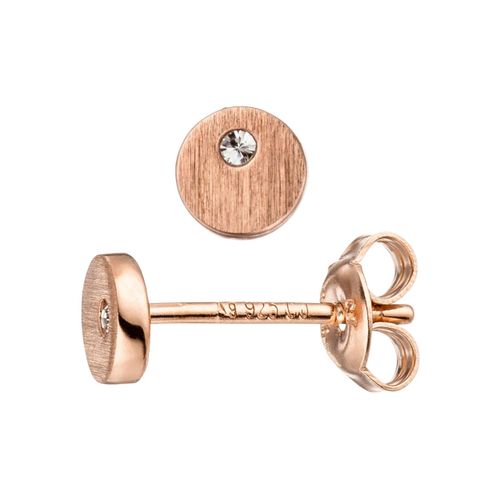 4061861068512 - Paar Ohrstecker JOBO Ohrringe Gr Silber 925 (Sterlingsilber) rosegold (roségoldfarben) Damen rund 925 Silber roségold vergoldet mit Zirkonia