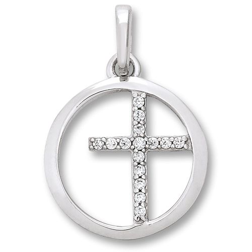 9145546191780 - Ketten-Anhänger Zirkonia Kreuz Anhänger aus 925 Silber Schmuckanhänger Gr Damen Silber 925 (Sterlingsilber) silberfarben (silber) Damen Silber Schmuck