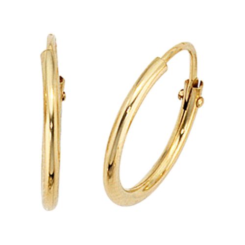 4061861028561 - Paar Creolen JOBO Ohrringe Gr Gelbgold 333 goldfarben (gelbgold 333) Damen rund 333 Gold
