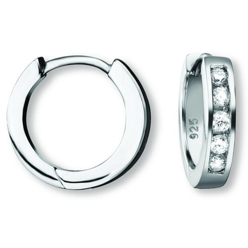 4067551949147 - Paar Creolen Zirkonia Ohrringe aus 925 Silber Gr Damen mit Zirkonia Silber 925 (Sterlingsilber) silberfarben (silber) Damen Silber Schmuck