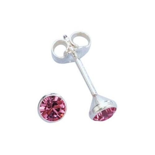 4028576896496 - Paar Ohrstecker FIRETTI Schmuck Geschenk Silber 925 Ohrschmuck Solitär Ohrringe Gr 4 Silber 925 (Sterlingsilber) bunt (silberfarben pink pink) Damen Made in Germany - mit Zirkonia (synth)