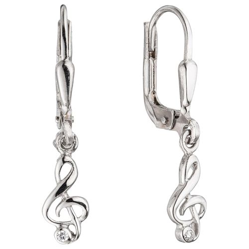4061861056533 - Paar Ohrhänger JOBO Notenschlüssel Ohrringe Gr Silber 925 (Sterlingsilber) silberfarben (silber 925) Damen 925 Silber mit Zirkonia 4061861056533 - Paar Ohrhänger JOBO Notenschlüssel Ohrringe Gr Silber 925 (Sterlingsilber) silberfarben (silber 925) Damen 925 Silber mit Zirkonia