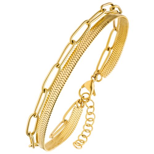 4061861193047 - Armband JOBO Armbänder Gr Edelstahl goldfarben Damen aus Edelstahl beschichtet 20 cm 4061861193047 - Armband JOBO Armbänder Gr Edelstahl goldfarben Damen aus Edelstahl beschichtet 20 cm