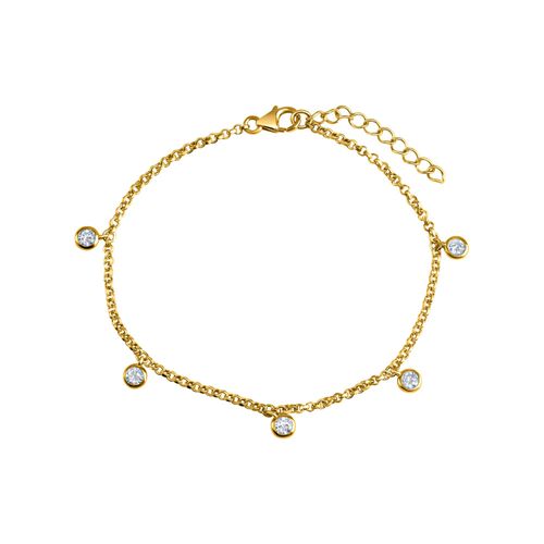4006046371940 - Armband VIVANCE 925-Sterling Silber vergoldet Zirkonia Armbänder Gr 18 + 3cm Silber 925 (Sterlingsilber) gelb (gelb weiß) Damen Armbänder 4006046371940 - Armband VIVANCE 925-Sterling Silber vergoldet Zirkonia Armbänder Gr 18 + 3cm Silber 925 (Sterlingsilber) gelb (gelb weiß) Damen Armbänder