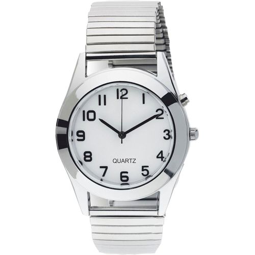 4260029367409 - Quarzuhr MAXIMEX PURE Armbanduhren silberfarben Herren beleuchtet silber Gehäuse ca 37 cm Ø