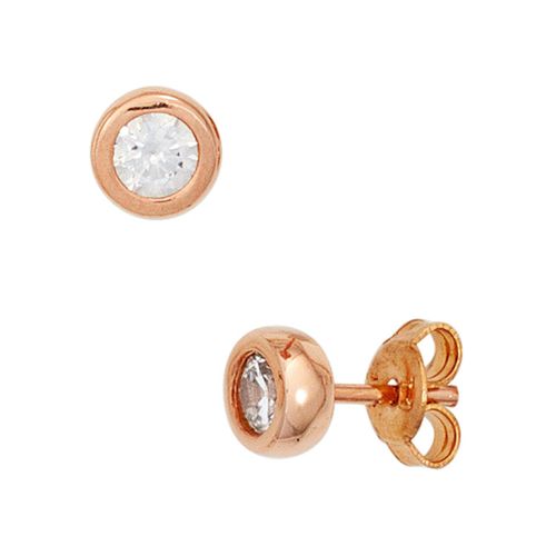 4061861068482 - Paar Ohrstecker JOBO Ohrringe Gr Silber 925 (Sterlingsilber) rosegold (roségoldfarben) Damen rund 925 Silber roségold vergoldet mit Zirkonia