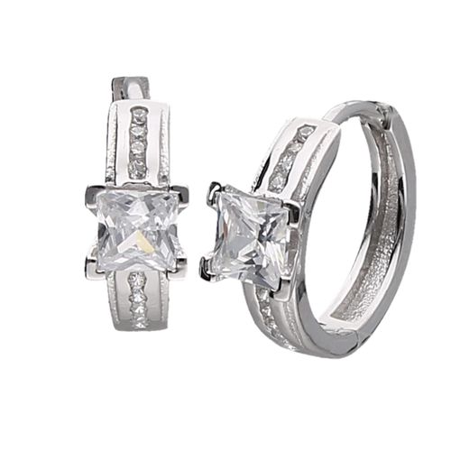 4007810672751 - Paar Creolen SMART JEWEL mit Zirkonia Steinen Silber 925 Ohrringe Gr Silber 925 (Sterlingsilber) silberfarben (silber) Damen