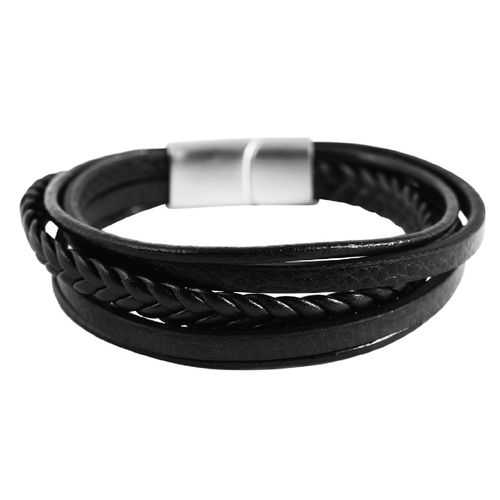 4065633948712 - Edelstahlarmband ADELIA´S Herren Armband aus Edelstahl 22 cm Armbänder Gr 22 Edelstahl schwarz Herren