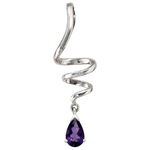 4061861069694 - Ketten-Anhänger JOBO Anhänger Tropfen Schmuckanhänger Gr Silber 925 (Sterlingsilber) silberfarben (silber 925) Damen 925 Silber mit Amethyst 4061861069694 - Ketten-Anhänger JOBO Anhänger Tropfen Schmuckanhänger Gr Silber 925 (Sterlingsilber) silberfarben (silber 925) Damen 925 Silber mit Amethyst