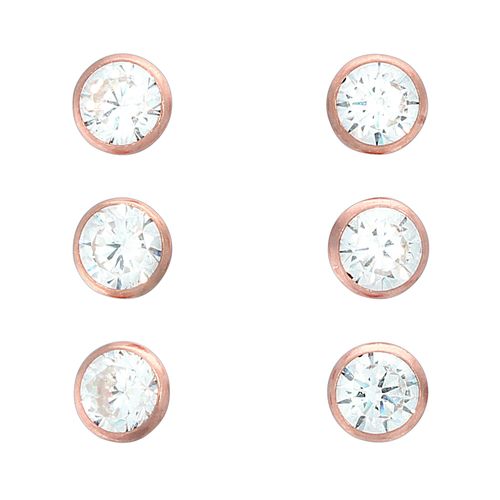 4006046273428 - Paar Ohrstecker VIVANCE 925 Silber rotvergoldet 3er-Set 4mm Ohrringe Gr ONE-SIZE Silber 925 (Sterlingsilber) rot (rot weiß) Damen Ohrstecker 4006046273428 - Paar Ohrstecker VIVANCE 925 Silber rotvergoldet 3er-Set 4mm Ohrringe Gr ONE-SIZE Silber 925 (Sterlingsilber) rot (rot weiß) Damen Ohrstecker