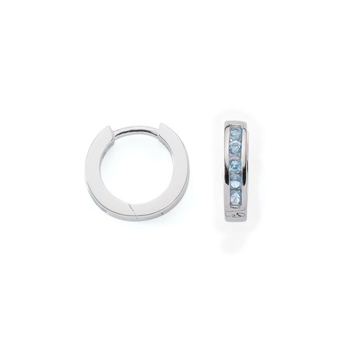 4067551397412 - Paar Ohrhänger ADELIA´S 925 Silber Ohrringe Creolen Ø 123 mm Gr Damen Silber 925 (Sterlingsilber) bunt Damen mit Zirkonia Silberschmuck für