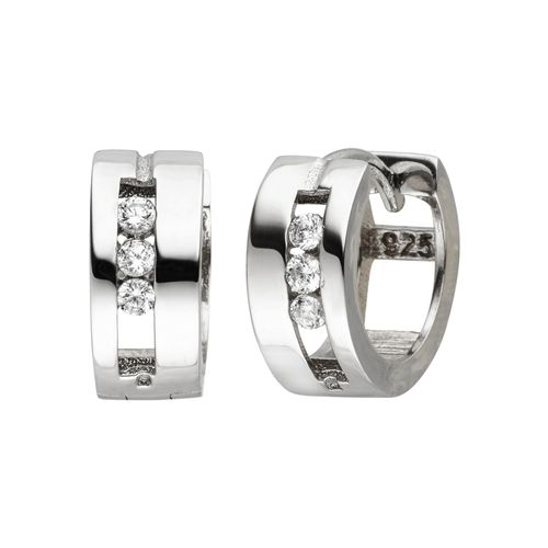 4061861146609 - Paar Creolen JOBO Ohrringe Gr Silber 925 (Sterlingsilber) silberfarben (silber 925 weiß) Damen 925 Silber mit 6 Zirkonia 4061861146609 - Paar Creolen JOBO Ohrringe Gr Silber 925 (Sterlingsilber) silberfarben (silber 925 weiß) Damen 925 Silber mit 6 Zirkonia