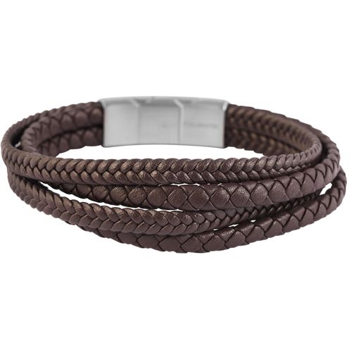 4065633949450 - Edelstahlarmband ADELIA´S Herren Armband aus Edelstahl 22 cm Armbänder Gr 22 Edelstahl braun Herren