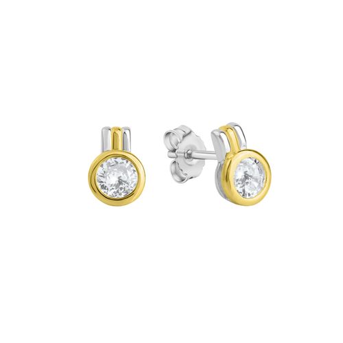 4006046372978 - Paar Ohrstecker VIVANCE 925-Sterling Silber vergoldet teil rhodiniert Ohrringe Gr ONE-SIZE Silber 925 (Sterlingsilber) goldfarben (weiß) Damen Ohrstecker 4006046372978 - Paar Ohrstecker VIVANCE 925-Sterling Silber vergoldet teil rhodiniert Ohrringe Gr ONE-SIZE Silber 925 (Sterlingsilber) goldfarben (weiß) Damen Ohrstecker