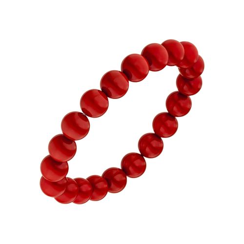 4061861089326 - Perlenarmband JOBO Armbänder Gr Perlen rot Damen mit Muschelkern-Perle 19 cm