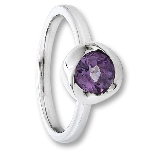 4067551165110 - Silberring Amethyst Ring aus 925 Silber Fingerringe Gr 50 Silber 925 (Sterlingsilber) silberfarben (silber) Damen Silber Schmuck