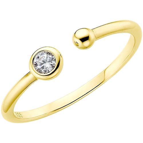 4068222636793 - Fingerring ANISTON JEWELRY & WATCHES Schmuck Geschenk Fingerringe Gr 53 Silber 925 (Sterlingsilber) 4 mm goldfarben (gelbgoldfarben kristallweiß kristallweiß) Damen mit Zirkonia (synth)