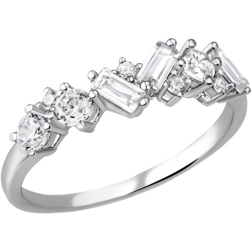 4067377172606 - Fingerring FIRETTI Schmuck Geschenk Silber 925 Damenring Ring Cluster Look Fingerringe Gr 52 Silber 925 (Sterlingsilber) 17 mm silberfarben (silberfarben kristallweiß kristallweiß) Damen mit Zirkonia (synth)