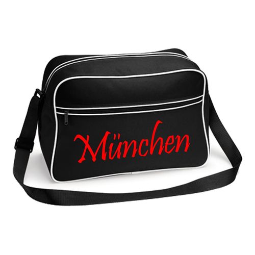 4068859539054 - multifanshop Retrotasche - München rot - Schriftzug - Druck rot - Tasche 4068859539054 - multifanshop Retrotasche - München rot - Schriftzug - Druck rot - Tasche