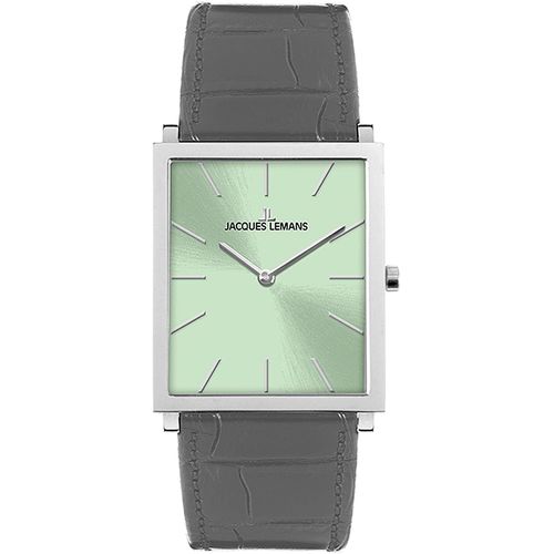 4040662180531 - Quarzuhr JACQUES LEMANS Nizza Armbanduhren grau (grau hellgrün) Damen Armbanduhr Damenuhr Mineralglas mit Saphirbeschichtung