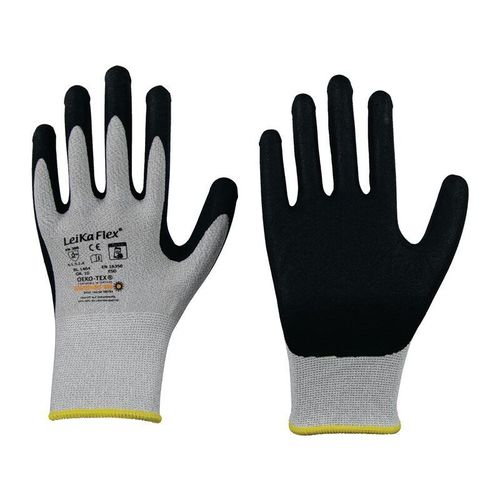 4041095814642 - FP - Handschuhe LeikaFlex® Touch 1464 Größe 8 grau schwarz en 388 PSA-Kategorie ii