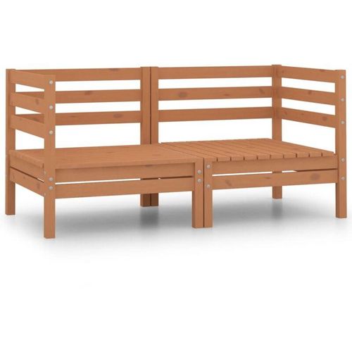 8720286658994 - Bonnevie - Garten-Ecksofas 2 Stk Honigbraun Massivholz Kiefer vidaXL854232