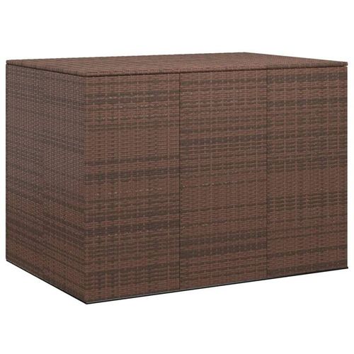 8720286669372 - Bonnevie - Garten-Kissenbox pe Rattan 145x100x103 cm Braun vidaXL406159