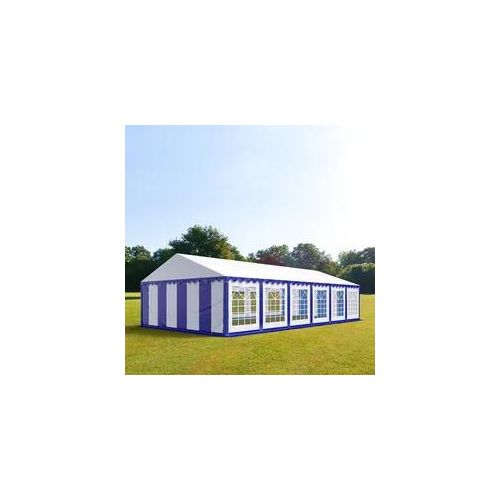 4260438383885 - PRO 6x12m Partyzelt PVC-Plane blau-weiß - (6057)