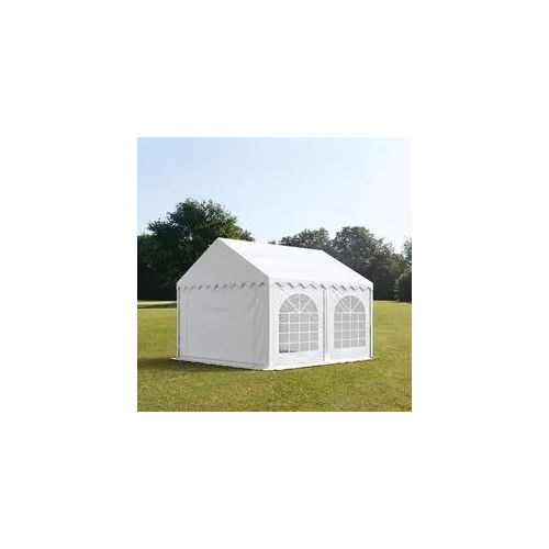 4260438383755 - Partyzelt 3x5m PVC 500 g m² weiß wasserdicht Gartenzelt Festzelt Pavillon