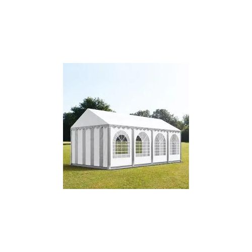 4260456198522 - Partyzelt 4x8m PVC 550 g m² grau wasserdicht Gartenzelt Festzelt Pavillon