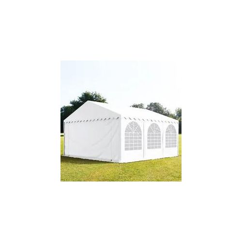 4260187832511 - PRO 5x6m Partyzelt PVC-Plane weiß mit Bodenrahmen - (7917)