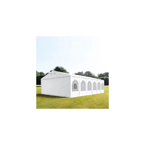 4260497046714 - PRO 8x12m Partyzelt PVC-Plane weiß mit Bodenrahmen - (5206)